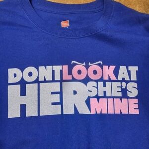 Funny He's Mine / She's Mine Couples' T-shirts, TWO Shirts